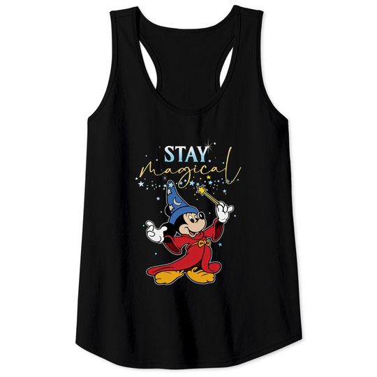 Disney Fantasia Sorcerer Mickey Stay Magical Tank Tops, Fantasmic Disney's Hollywood Studios Tank Tops