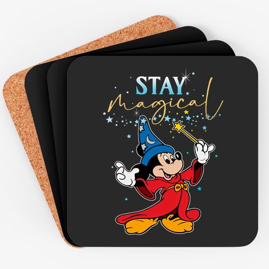 Disney Fantasia Sorcerer Mickey Stay Magical Coasters, Fantasmic Disney's Hollywood Studios Coasters
