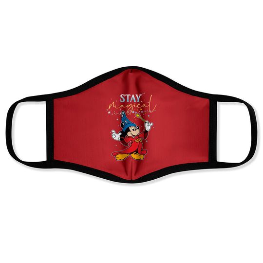 Disney Fantasia Sorcerer Mickey Stay Magical Face Masks, Fantasmic Disney's Hollywood Studios Face Masks