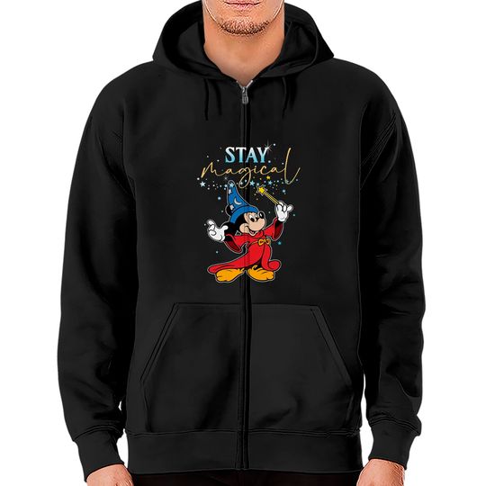 Disney Fantasia Sorcerer Mickey Stay Magical Zip Hoodies, Fantasmic Disney's Hollywood Studios Zip Hoodies