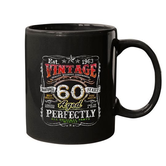 Vintage 1963 Limited Edition 60 year old 60th Birthday Mens Mugs