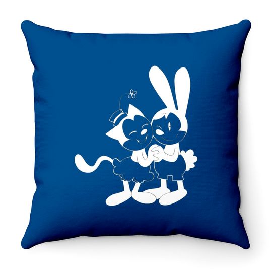 Disney Throw Pillows, Oswald the Lucky Rabbit, Oswald and Ortensia Throw Pillows