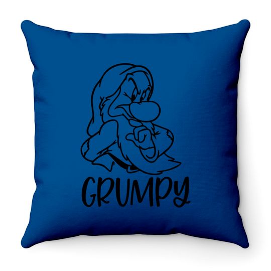 Grumpy Dwarf Throw Pillows  - Disney Character Grumpy Dwarf Throw Pillows