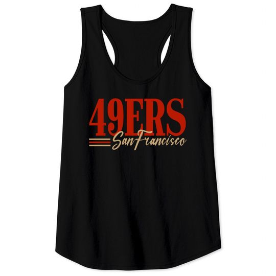49ers Football, SF 49ers Tank Tops, San Francisco, Vintage Style 49ers Football Tank Tops