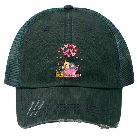 Valentine Disney Winnie The Pooh Trucker Hats Pooh Eeyore