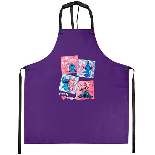 Stitch And Angel Valentine Aprons, Stitch Valentine Aprons, Disney Stitch Sweatshirt