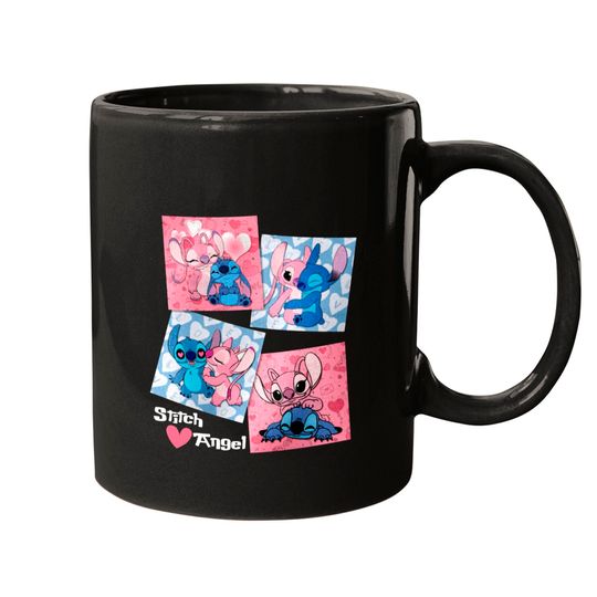 Stitch And Angel Valentine Mugs, Stitch Valentine Mugs, Disney Stitch Sweatshirt