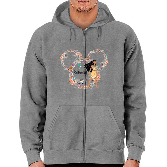 Disney Princess Mickey Head, Pocahontas Zip Hoodies, Princess Pocahontas Zip Hoodies