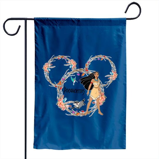 Disney Princess Mickey Head, Pocahontas Garden Flags, Princess Pocahontas Garden Flags