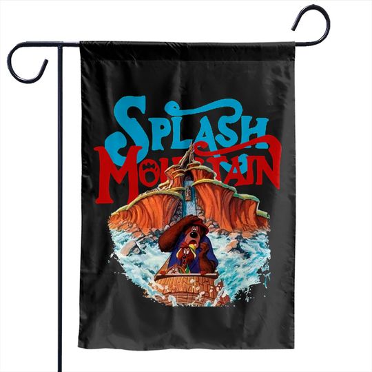Splash Mountain Vintage Garden Flags, disney mountains, Disney Park Garden Flags