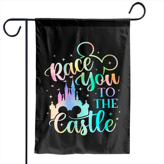 Race You to the Castle- 50th Anniversary- Disney World Garden Flags
