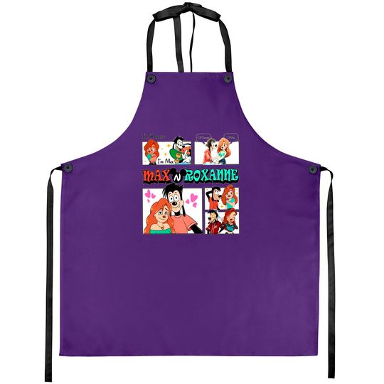 Comfort Colors Max and Roxanne Valentine Aprons, Disney A Goofy Movie Couple