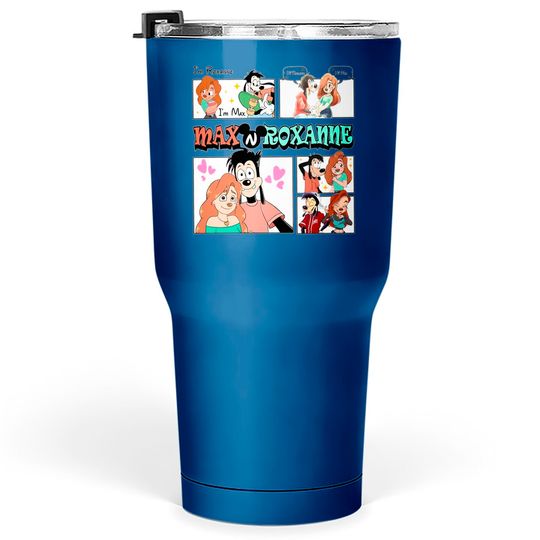 Comfort Colors Max and Roxanne Valentine Tumblers 30 oz, Disney A Goofy Movie Couple
