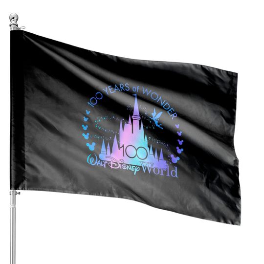 Discover Disney 100th Anniversary House Flags, Walt Disney World House Flags, Disney Castle House Flags