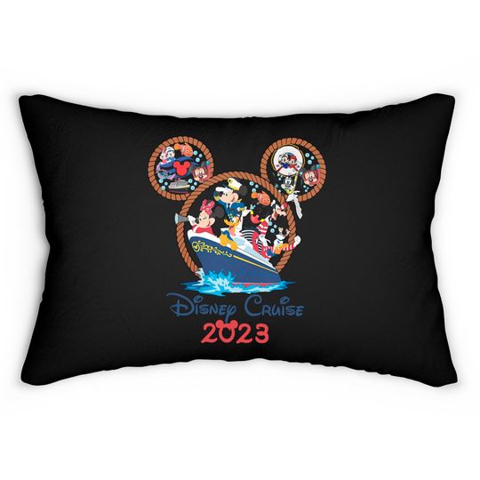 Disney Cruise 2023 Lumbar Pillows, Mickey Cruise Lumbar Pillows