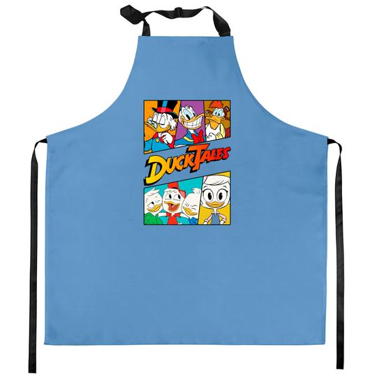 Vintage Disney Ducktales Group Panels Retro Ducktales Kitchen Aprons