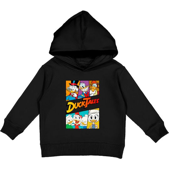 Vintage Disney Ducktales Group Panels Retro Ducktales Kids Pullover Hoodies