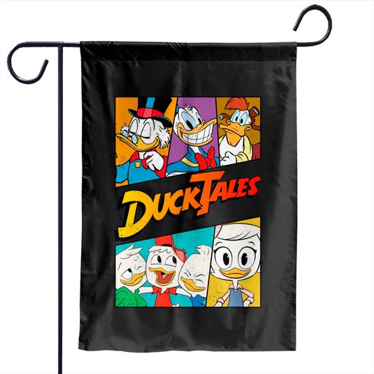 Vintage Disney Ducktales Group Panels Retro Ducktales Garden Flags