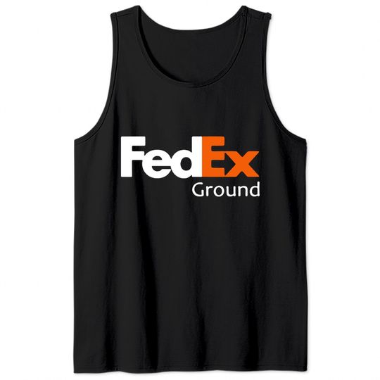 Fedex Ground White Orange Tank Tops, Delivery Driver Tank Tops