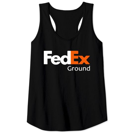 Fedex Ground White Orange Tank Tops, Delivery Driver Tank Tops