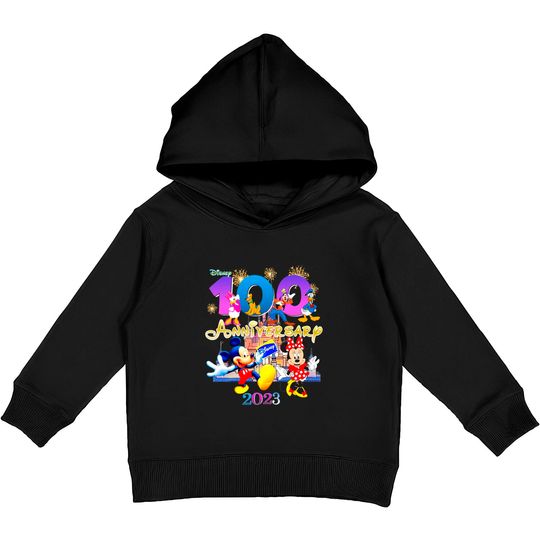 Family Disney Vacation 2023 Kids Pullover Hoodies, Disneyland 100th Anniversary