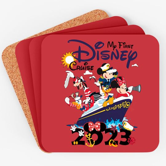 My First Disney Cruise 2023 Coasters, Captain Mickey Mouse And Friends Coasters