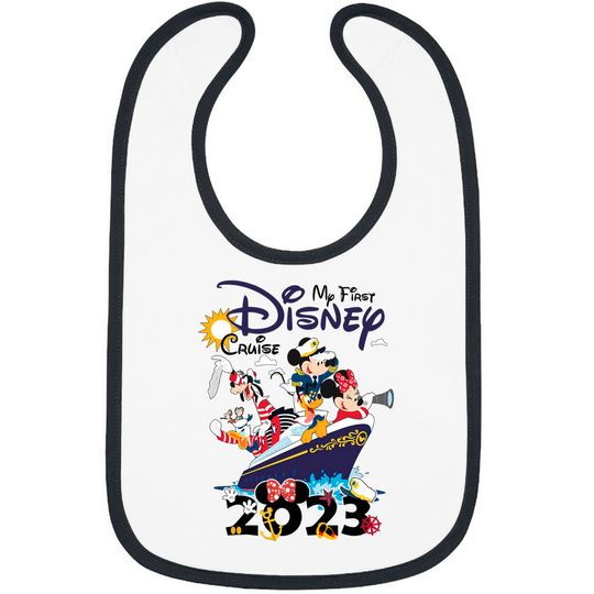 My First Disney Cruise 2023 Bibs, Captain Mickey Mouse And Friends Bibs
