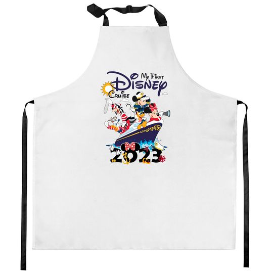 My First Disney Cruise 2023 Kitchen Aprons, Captain Mickey Mouse And Friends Kitchen Aprons