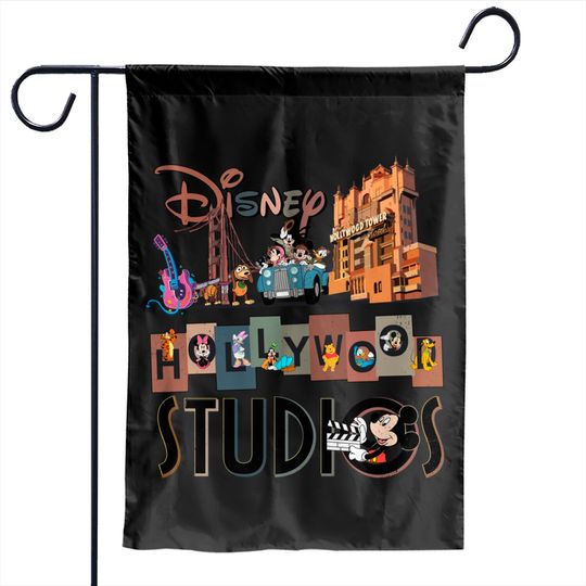 Hollywood Studios Garden Flags, Disney Garden Flags, Retro Disney Garden Flags, Hollywood Studios Family Garden Flags