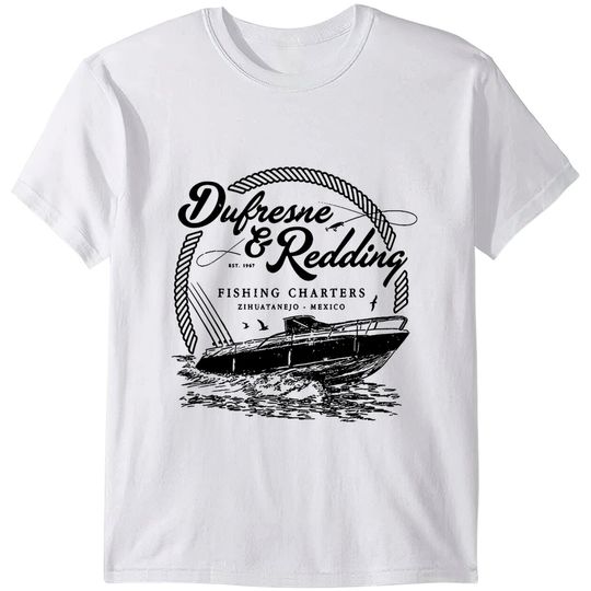 Dufresne & Redding Fishing Charters (aged look) - Shawshank Redemption - T-Shirt