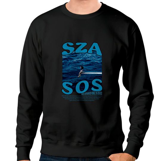 SZA SOS Vintage Sweatshirt, Sza New Bootleg 90s Black Sweatshirt