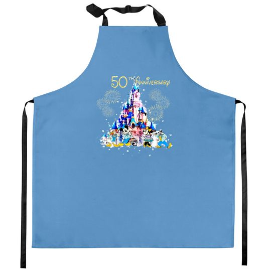 Disney 50th Anniversary Kitchen Aprons | Disneyworld Anniversary Kitchen Aprons | Disney World Kitchen Aprons