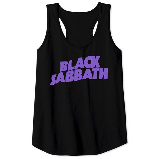 Black Sabbath Purple Logo Tank Tops