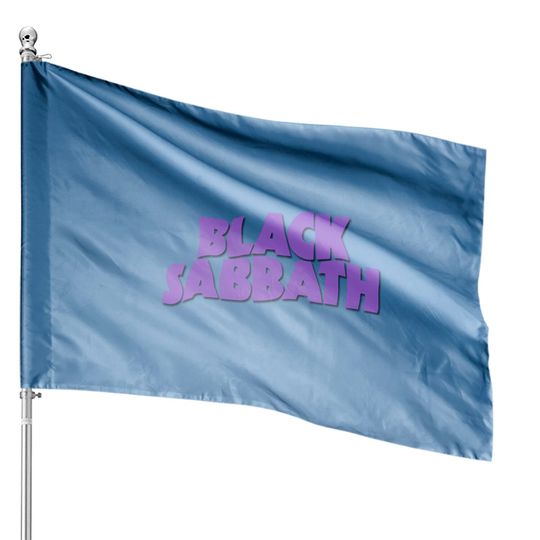 Black Sabbath Purple Logo House Flags