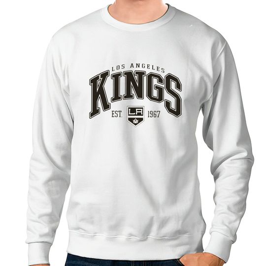 LA Kings Varsity Crewneck Sweatshirt | Vintage Kings Shirt, Los Angeles Kings Sweater, LA Kings Hockey Pullover, Retro Los Angeles Hockey T