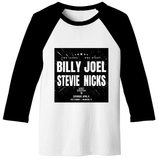 Billy Joel n Stevie Nicks Tour 2023 Baseball Tees
