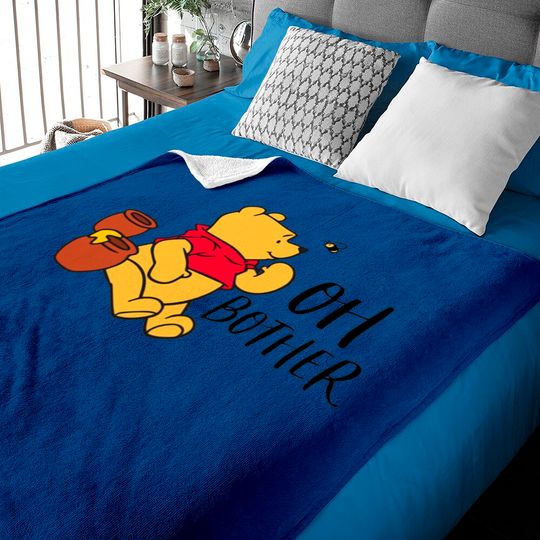 Oh Bother Winnie The Pooh Unisex Baby Blankets | Disney World Baby Blankets | Piglet Eeyore Tigger Baby Blankets