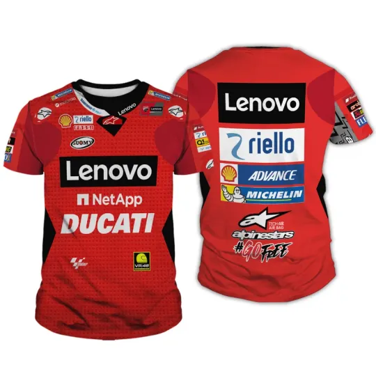 Discover Francesco Bagnaia Motogp Nascar 2023 Shirt Racing Uniform Clothes 3D Shirt