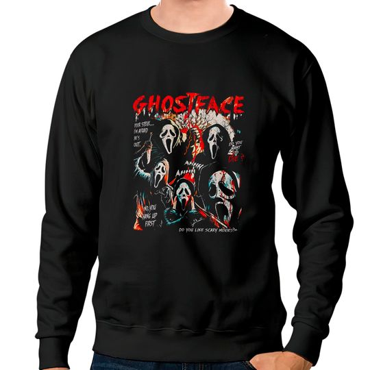 Scream Ghostface Vintage Sweatshirt, Let's Watch Scary Movie