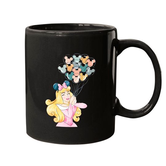 Disney Aurora Princess Mugs, Disney Retro Sleeping Beauty