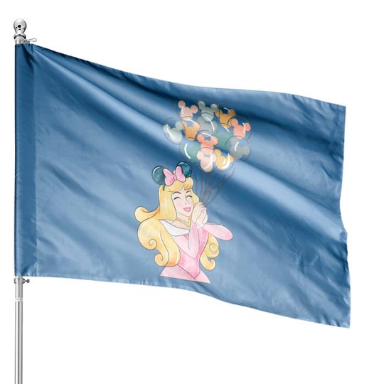 Disney Aurora Princess House Flags, Disney Retro Sleeping Beauty