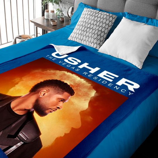 2023 Usher My Way The Vegas Residency Tour Baby Blankets, Usher RNB Music Concert 2023 Baby Blankets