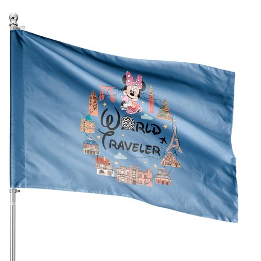 Disney Epcot  House Flags, Epcot Minnie House Flags