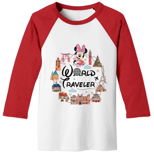 Disney Epcot  Baseball Tees, Epcot Minnie Baseball Tees