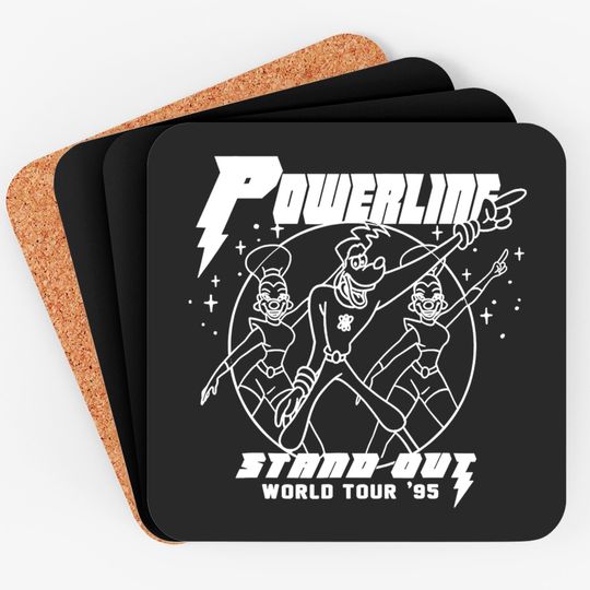 Disney A Goofy Movie Powerline World Tour '95 Retro Vintage Coasters