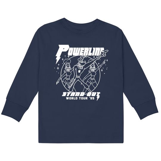 Disney A Goofy Movie Powerline World Tour '95 Retro Vintage Kids Long Sleeve T-Kids Long Sleeve Kids Long Sleeve T-Kids Long Sleeve T-Shirts