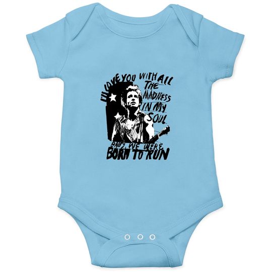 Bruce Springsteen the Boss Born To Run organic cotton Onesies