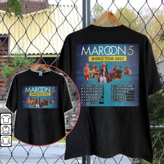 Maroon 5 2023 World Tour Double Sided T-shirt