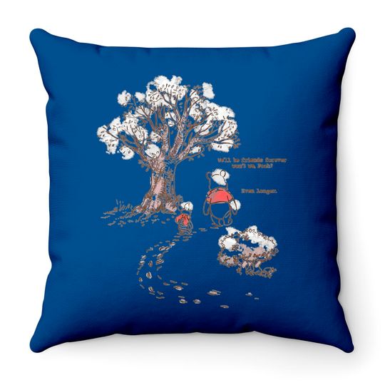 Retro Disney Winnie The Pooh & Piglet Always Friends Forever Throw Pillows