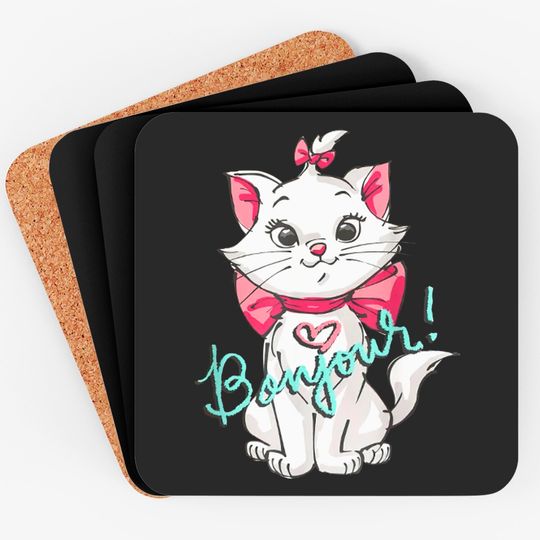 Disney The Aristocats Marie Coasters, Marie Aristocats Sweatshirt, Disneyland Coasters, Unisex Coasters Family Adult Kid Toddler Coasters